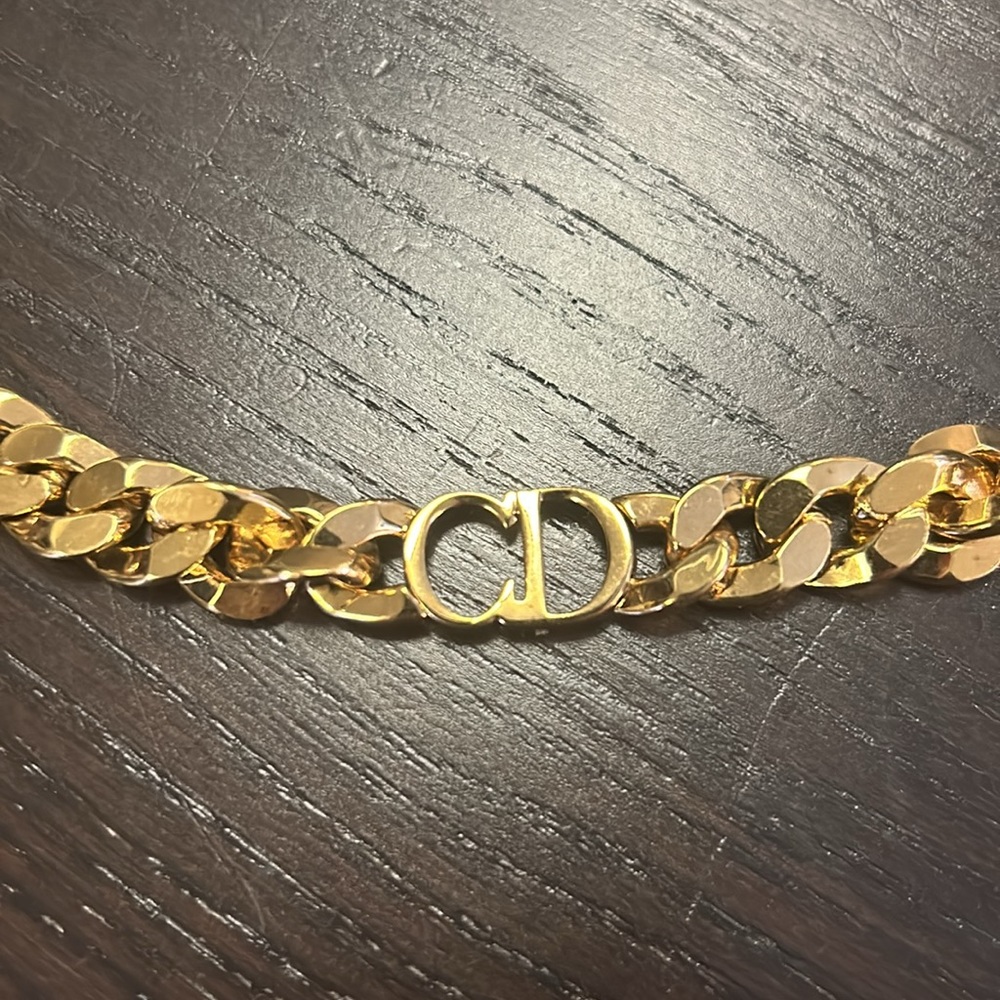 Christian Dior Daneuse Etoille CD Choker Necklace in Gold Finish - Picture 7 of 11